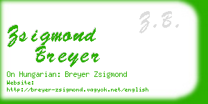 zsigmond breyer business card